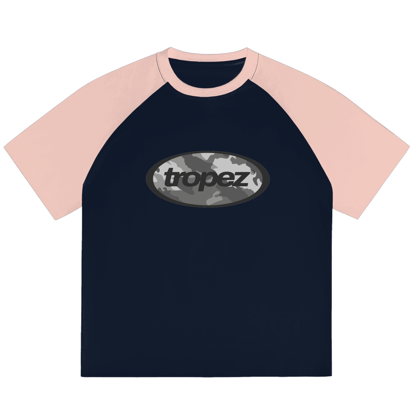 Color-Blocked Raglan Sleeve T-Shirt